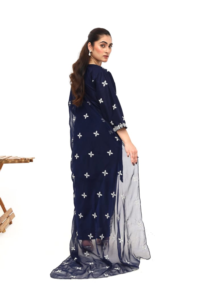 Midnight – 3 Piece Embroidered Linen